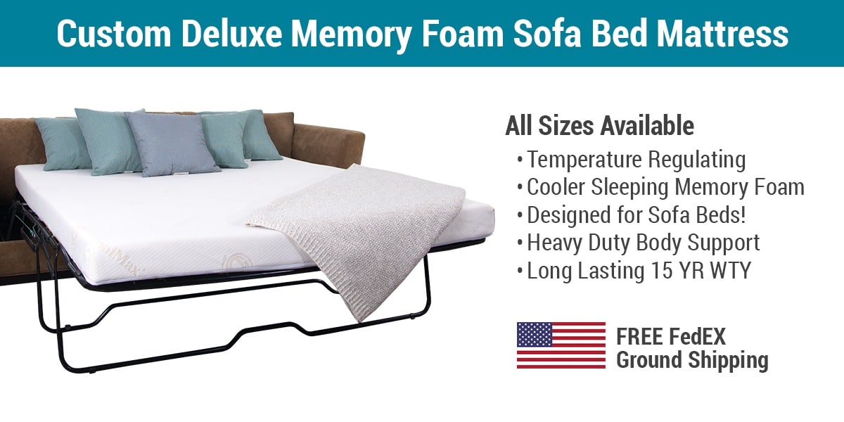 Custom Deluxe Coolmax Sofa Bed Mattress With Memory Foam Size Mattresses